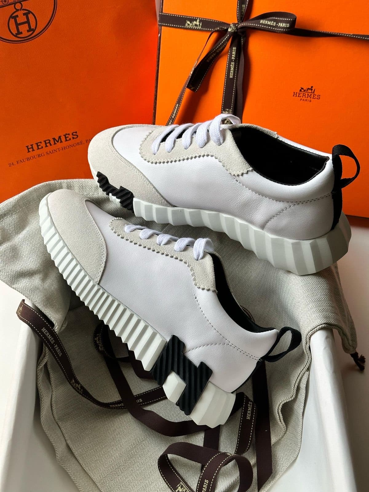 Paire Blanc détails Noir